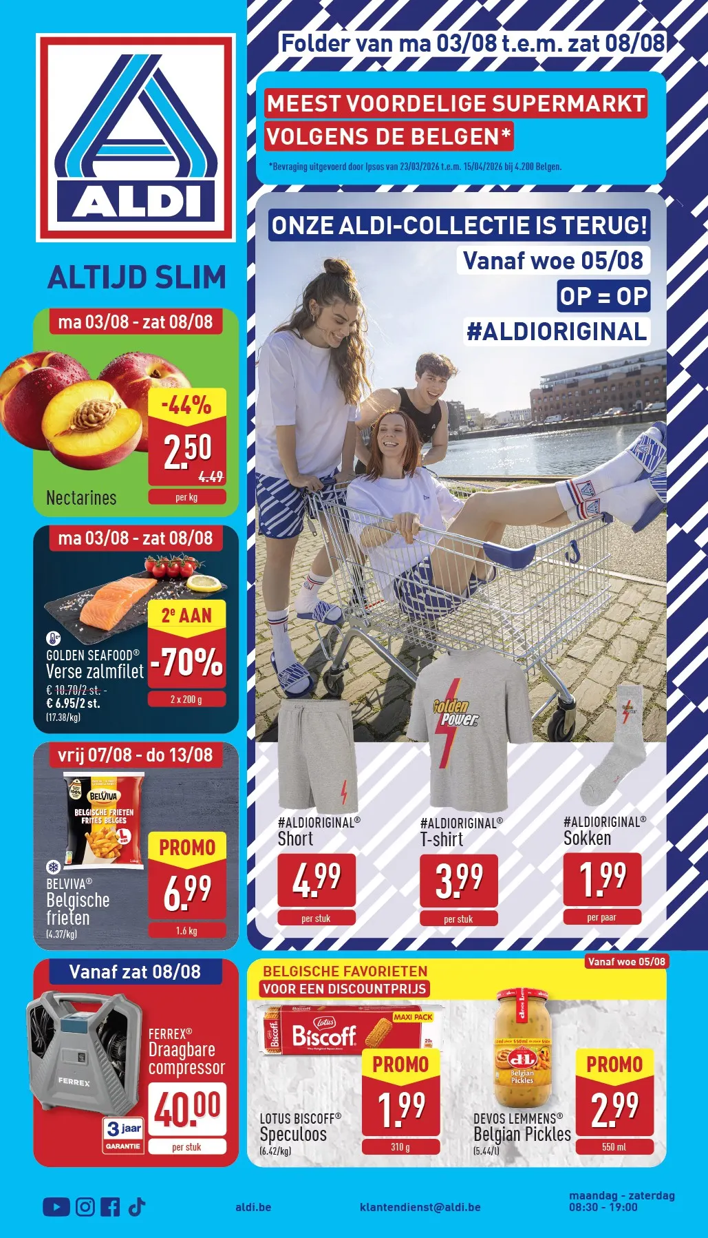 Voorpagina van de ALDI folder