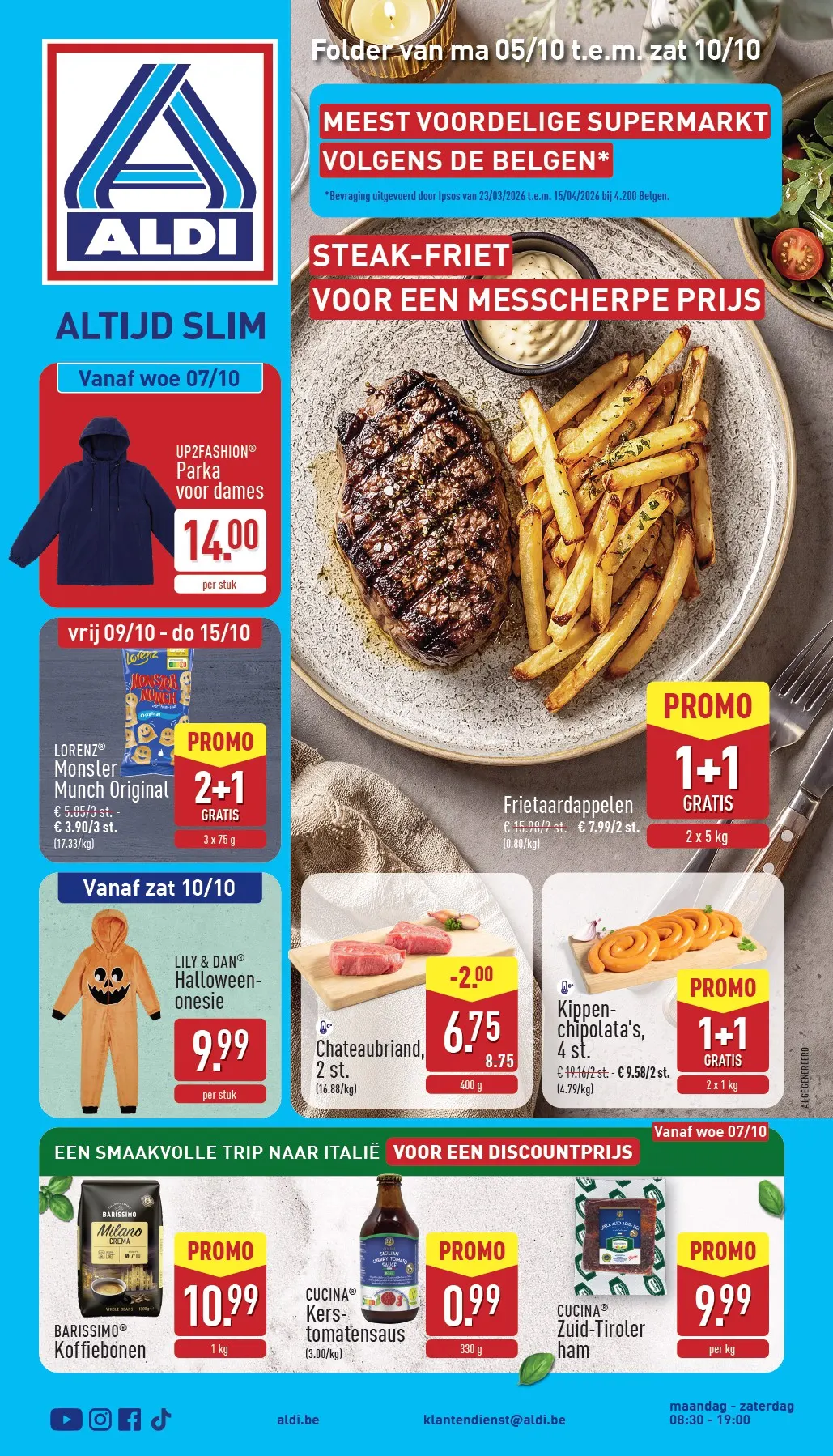 Voorpagina van de ALDI folder