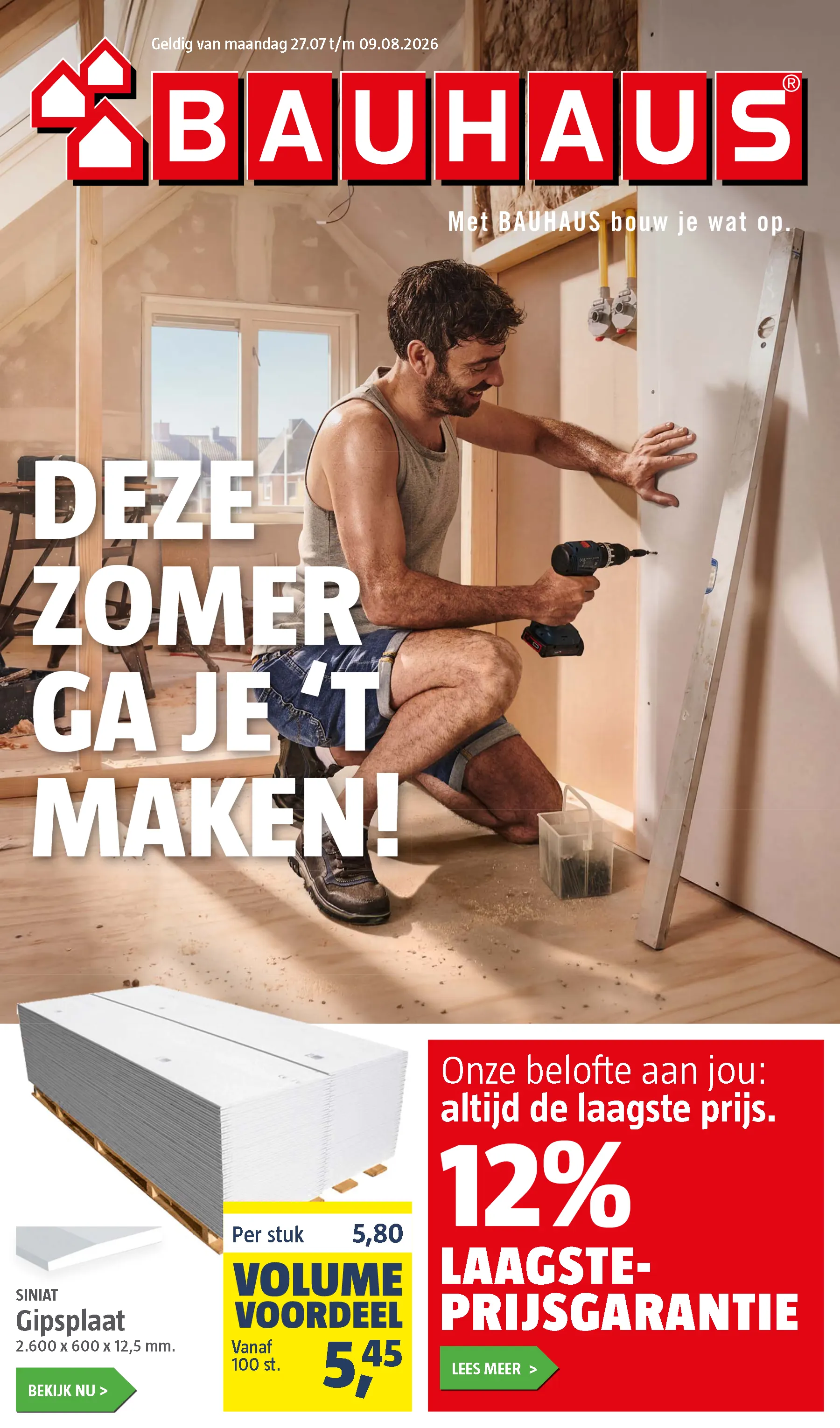 Voorpagina van de Bauhaus folder
