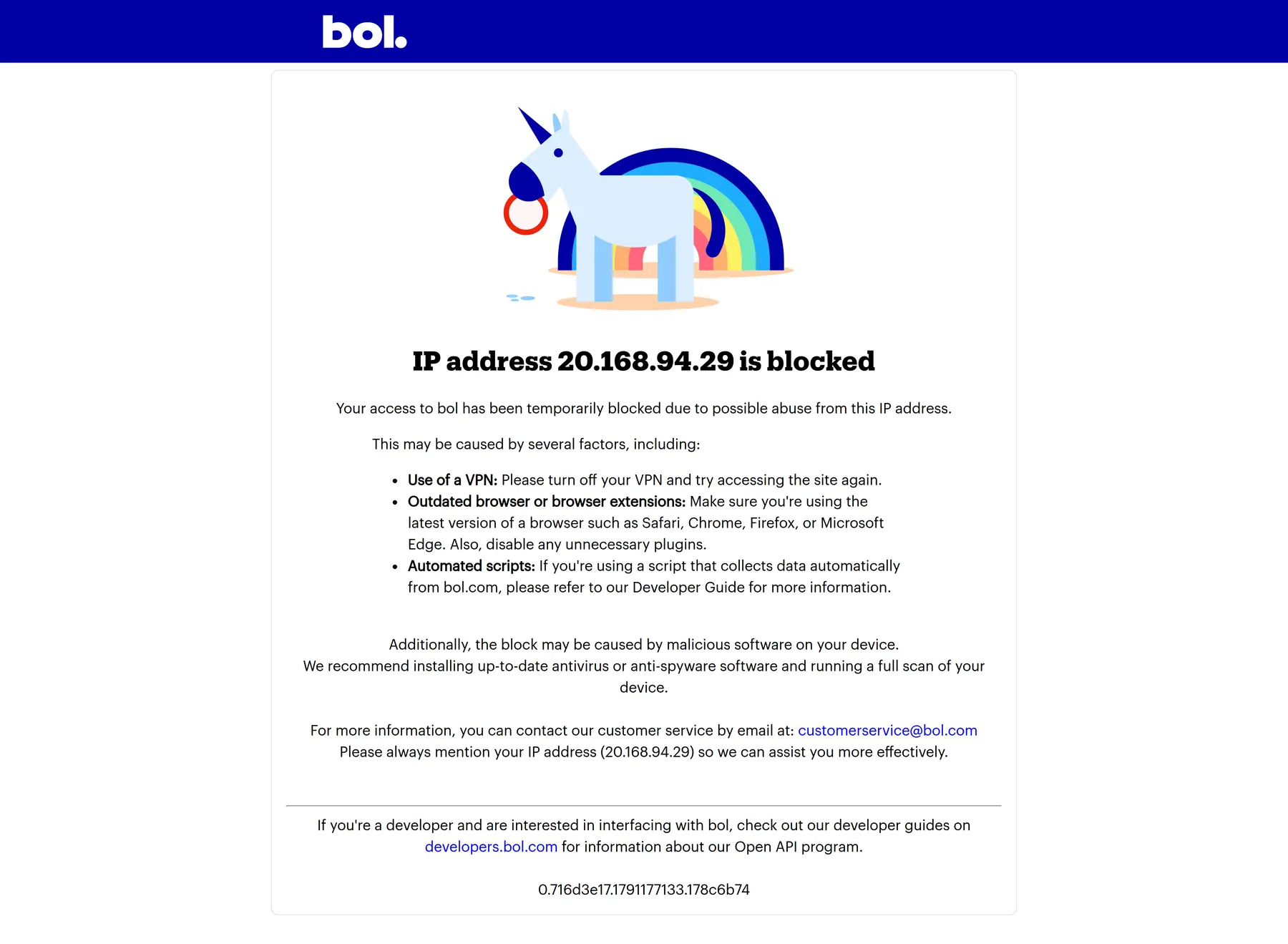 Voorpagina van de bol folder