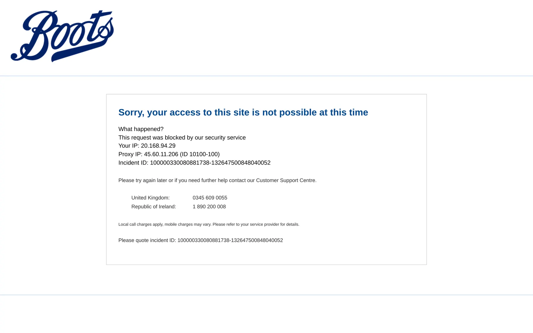 Voorpagina van de Boots folder