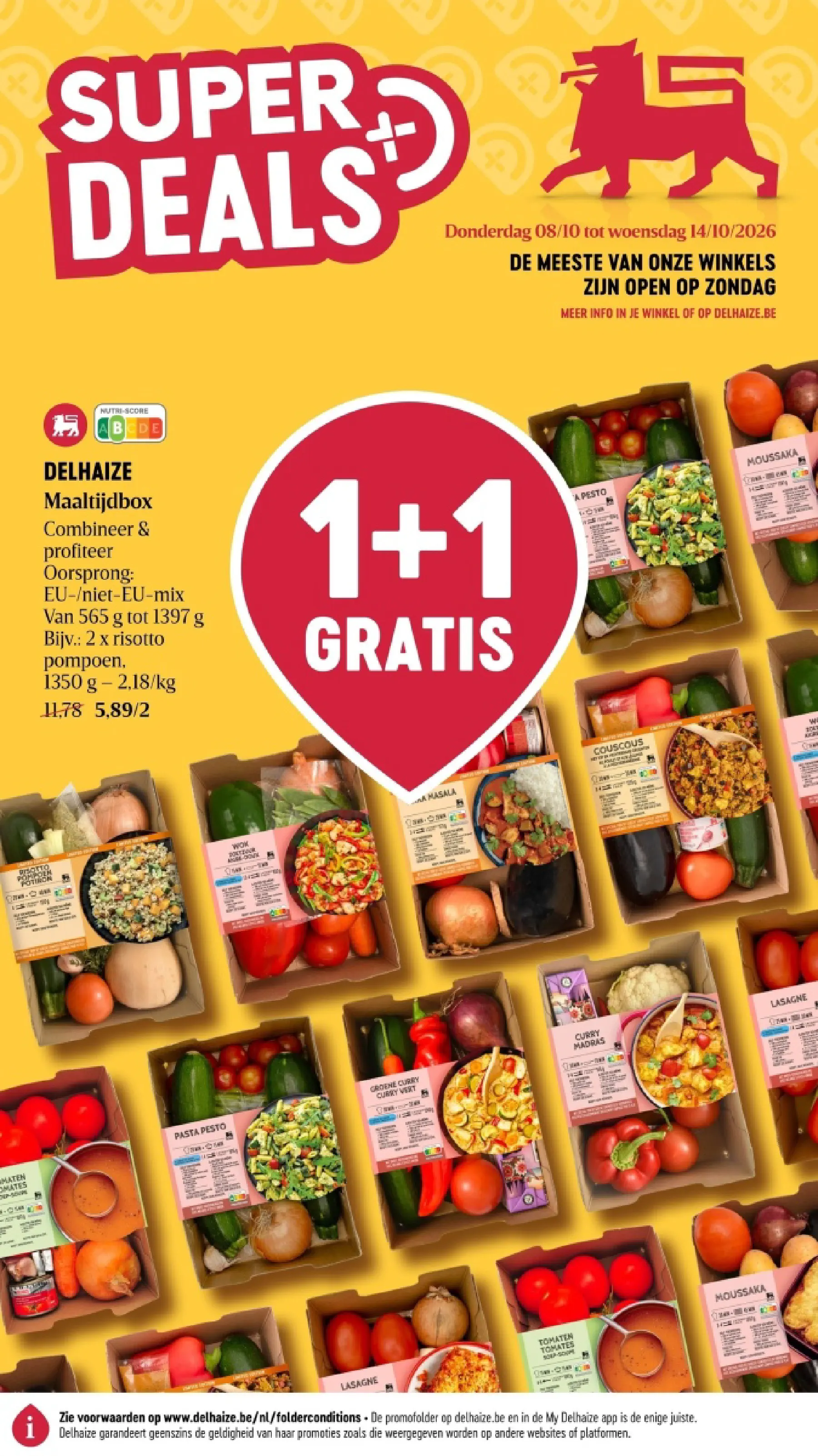 Voorpagina van de Delhaize folder