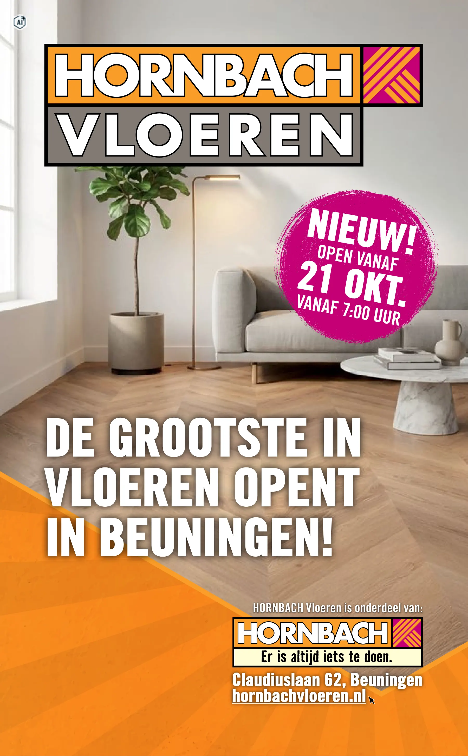 Voorpagina van de Hornbach folder