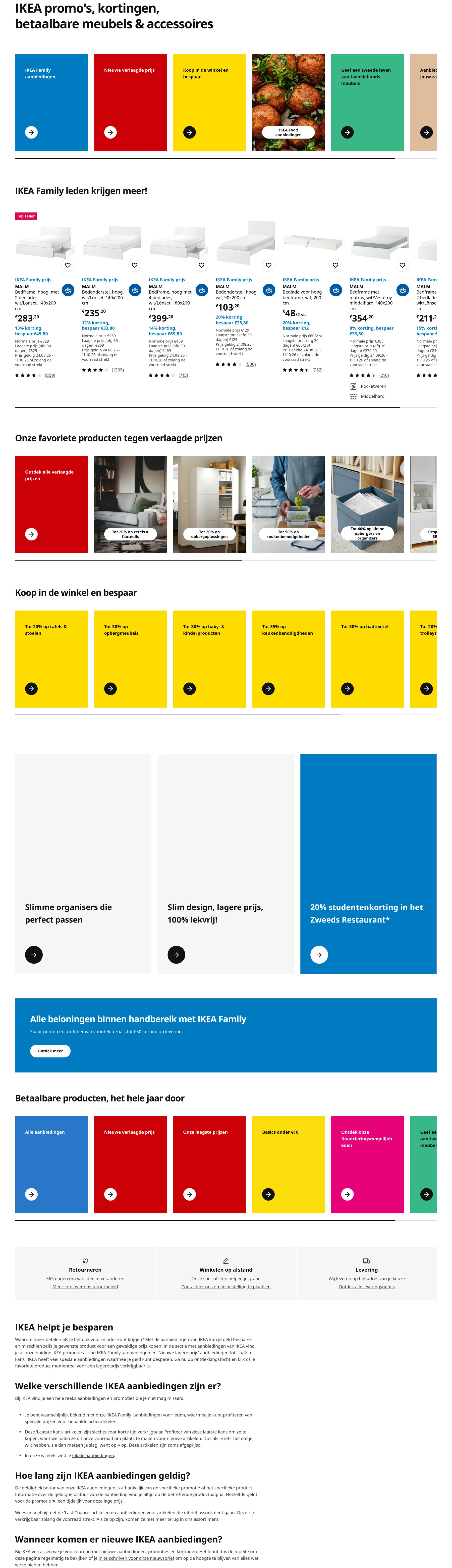 Voorpagina van de IKEA folder