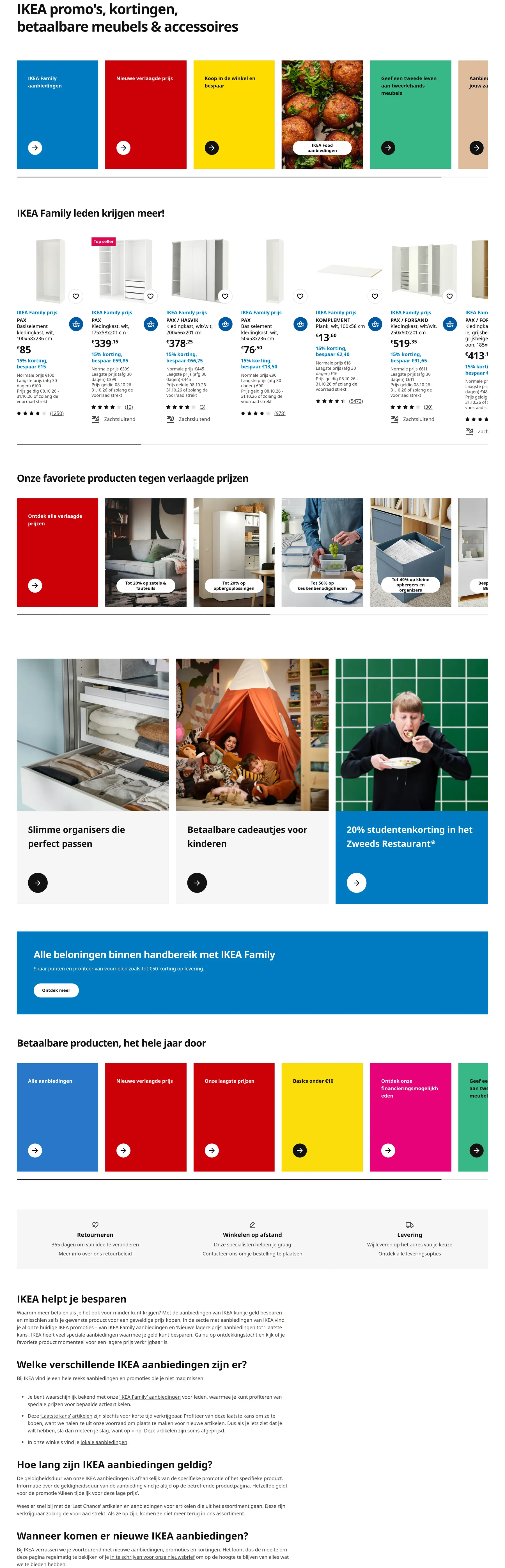 Voorpagina van de IKEA folder
