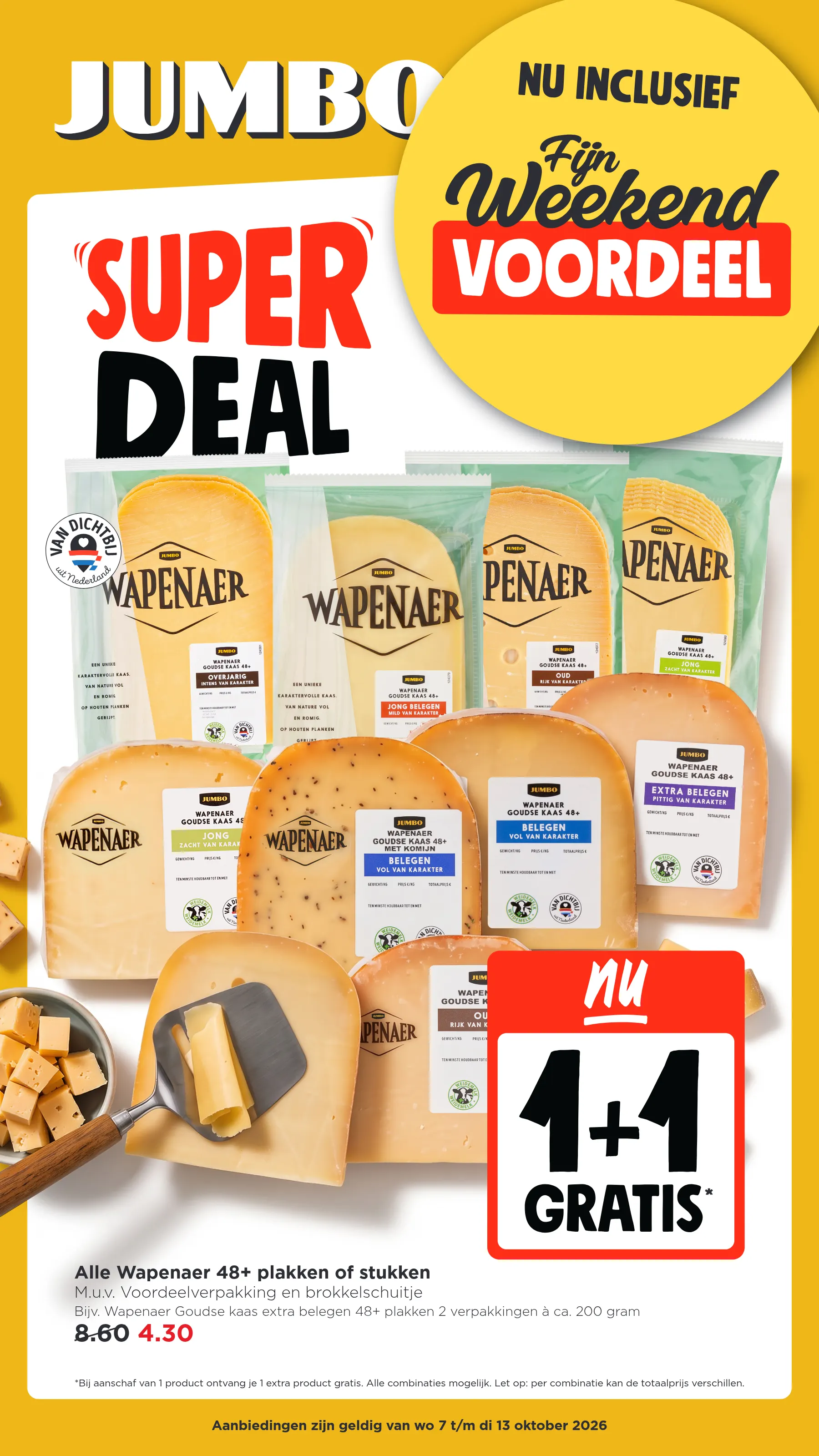 Voorpagina van de Jumbo folder