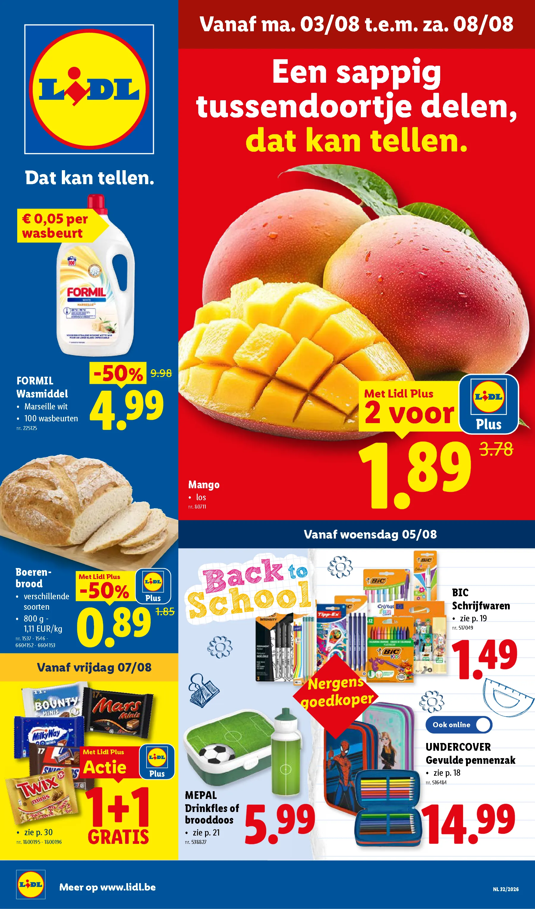 Voorpagina van de Lidl folder