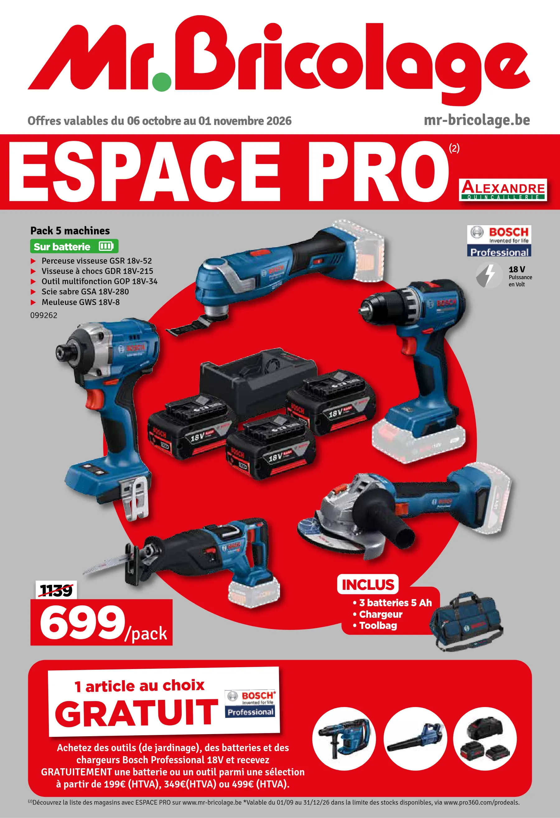 Voorpagina van de Mr. Bricolage folder