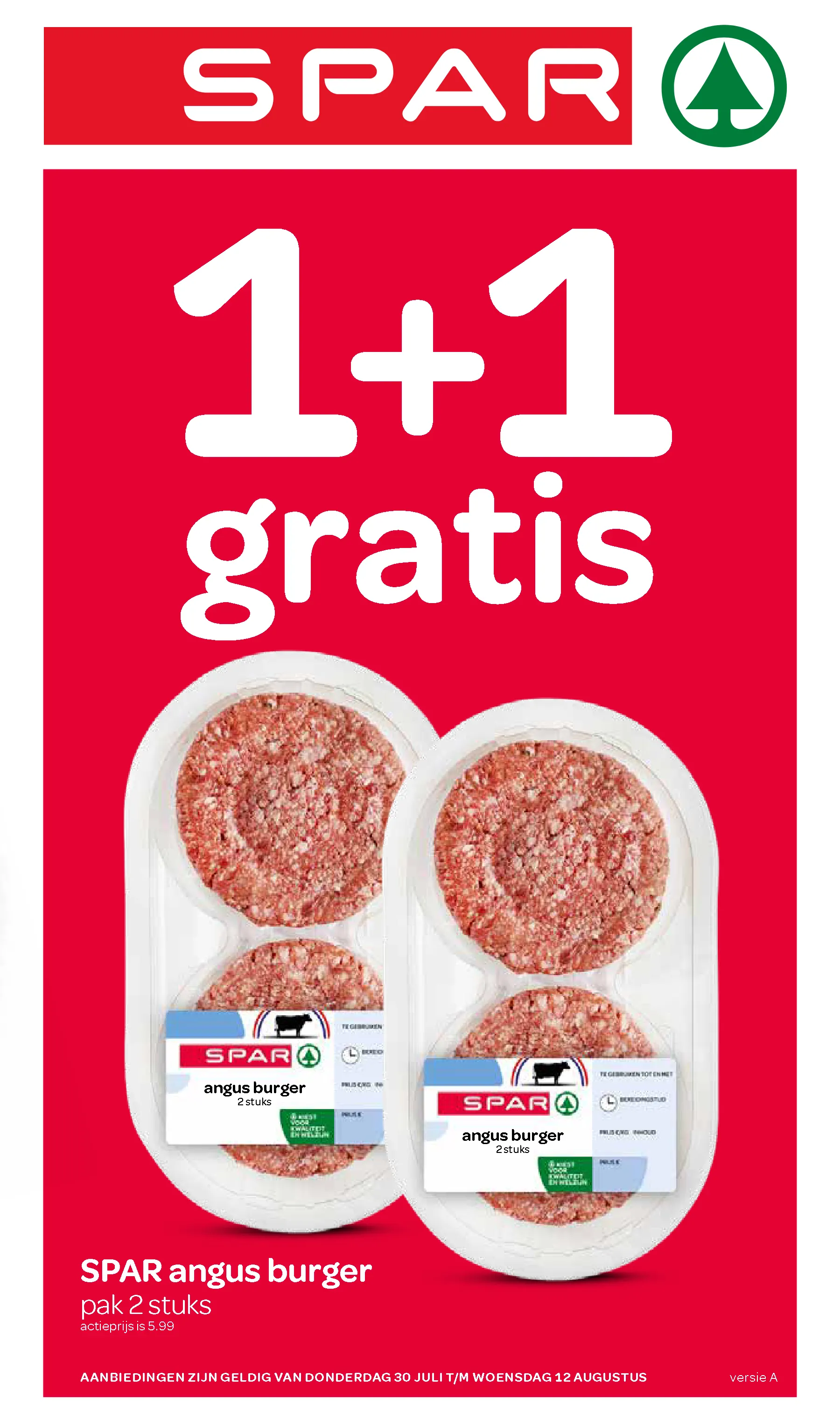 Voorpagina van de Spar folder