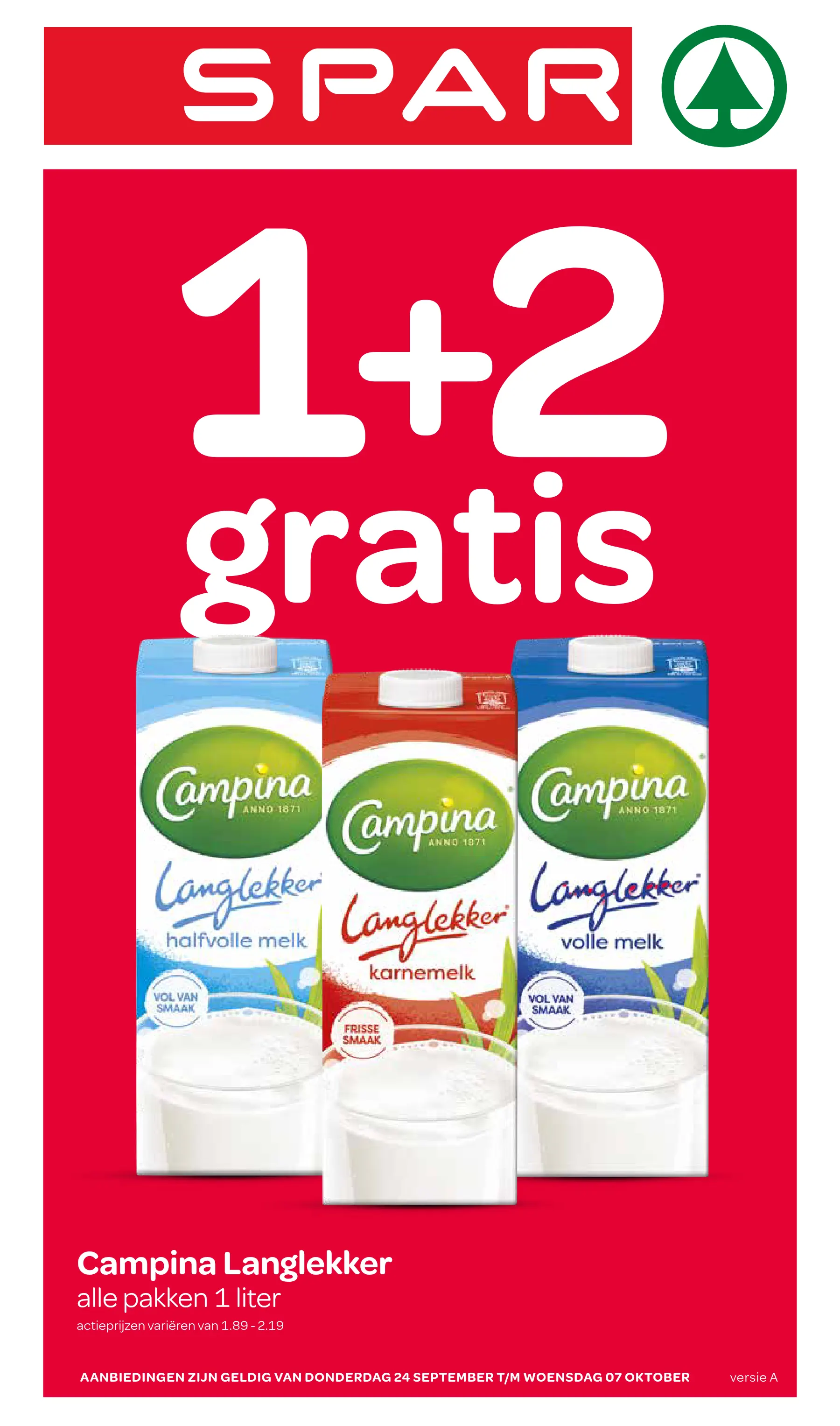 Voorpagina van de Spar folder