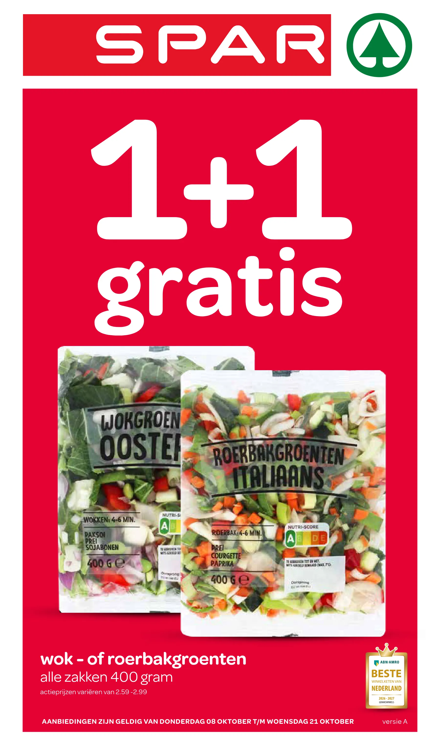 Voorpagina van de Spar folder