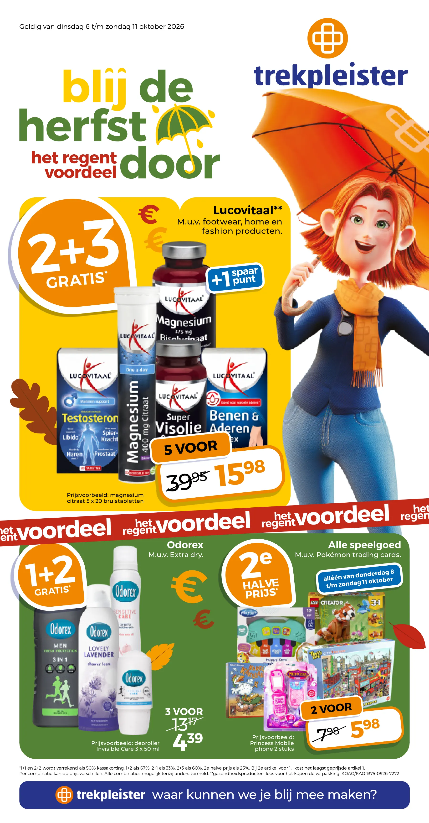 Voorpagina van de Trekpleister folder