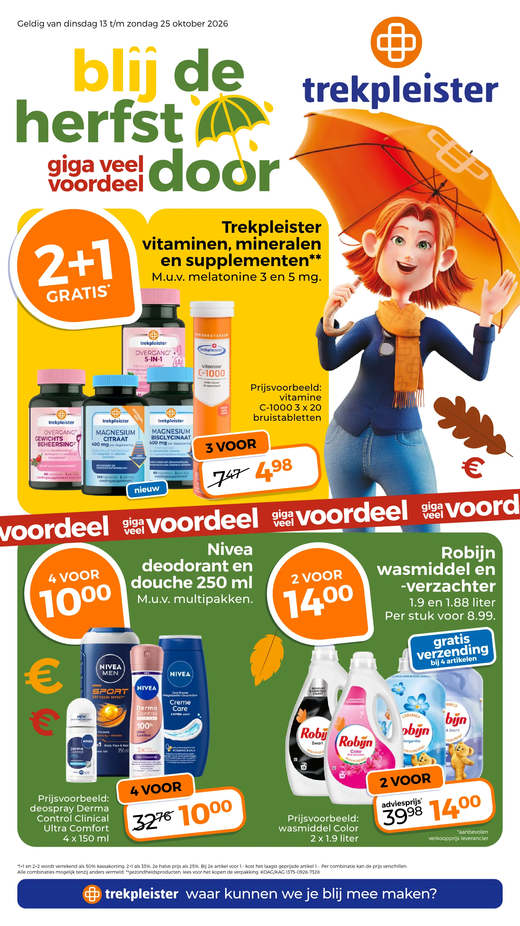 Voorpagina van de Trekpleister folder